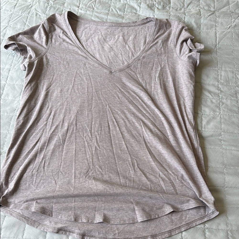Women's Love V-Neck Heathered Purple Top